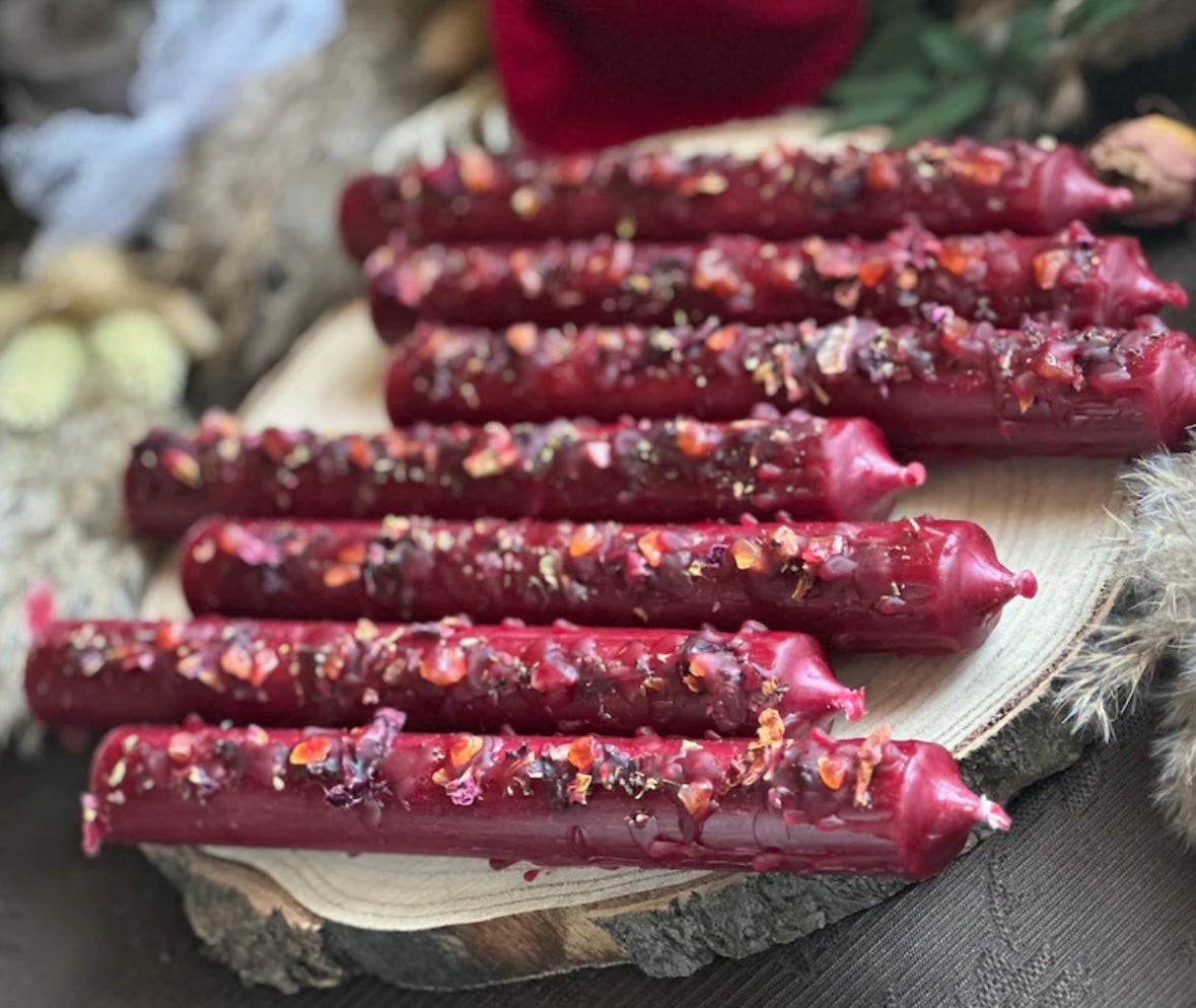 🕯️ Vela ritual del amor con instrucciones / Amor y especias / vela perfumada / amor / rosas / flores