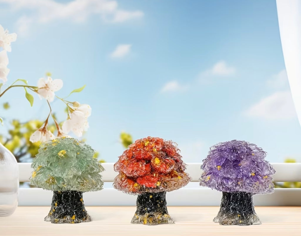 ÁRBOL RESINA Y PIEDRAS NATURALES.