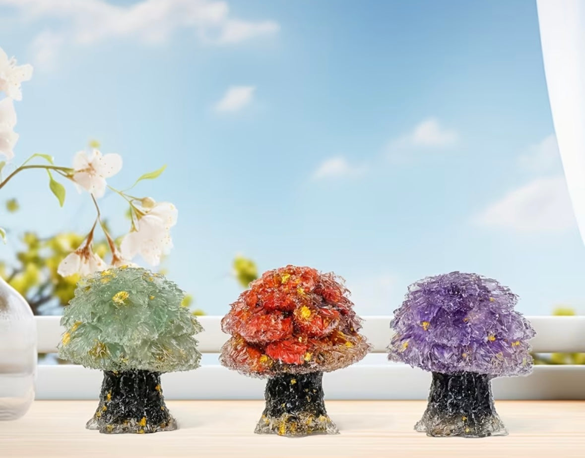 ÁRBOL RESINA Y PIEDRAS NATURALES.