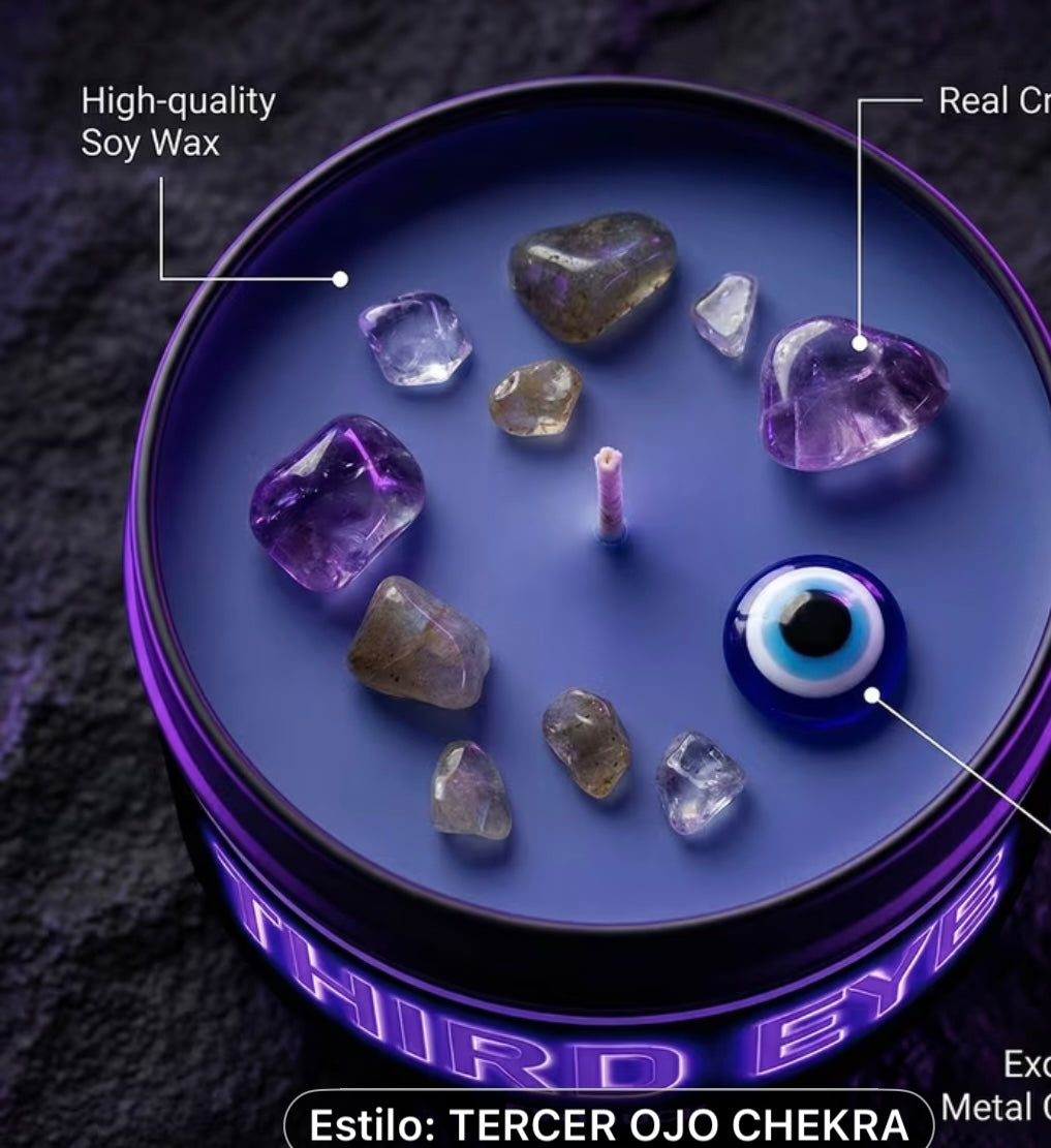 VELA RITUALIZADA TERCER OJO CHAKRA 🪬