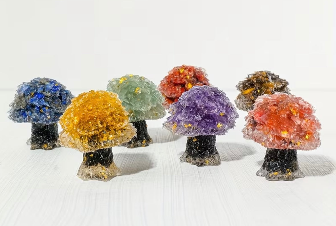 ÁRBOL RESINA Y PIEDRAS NATURALES.