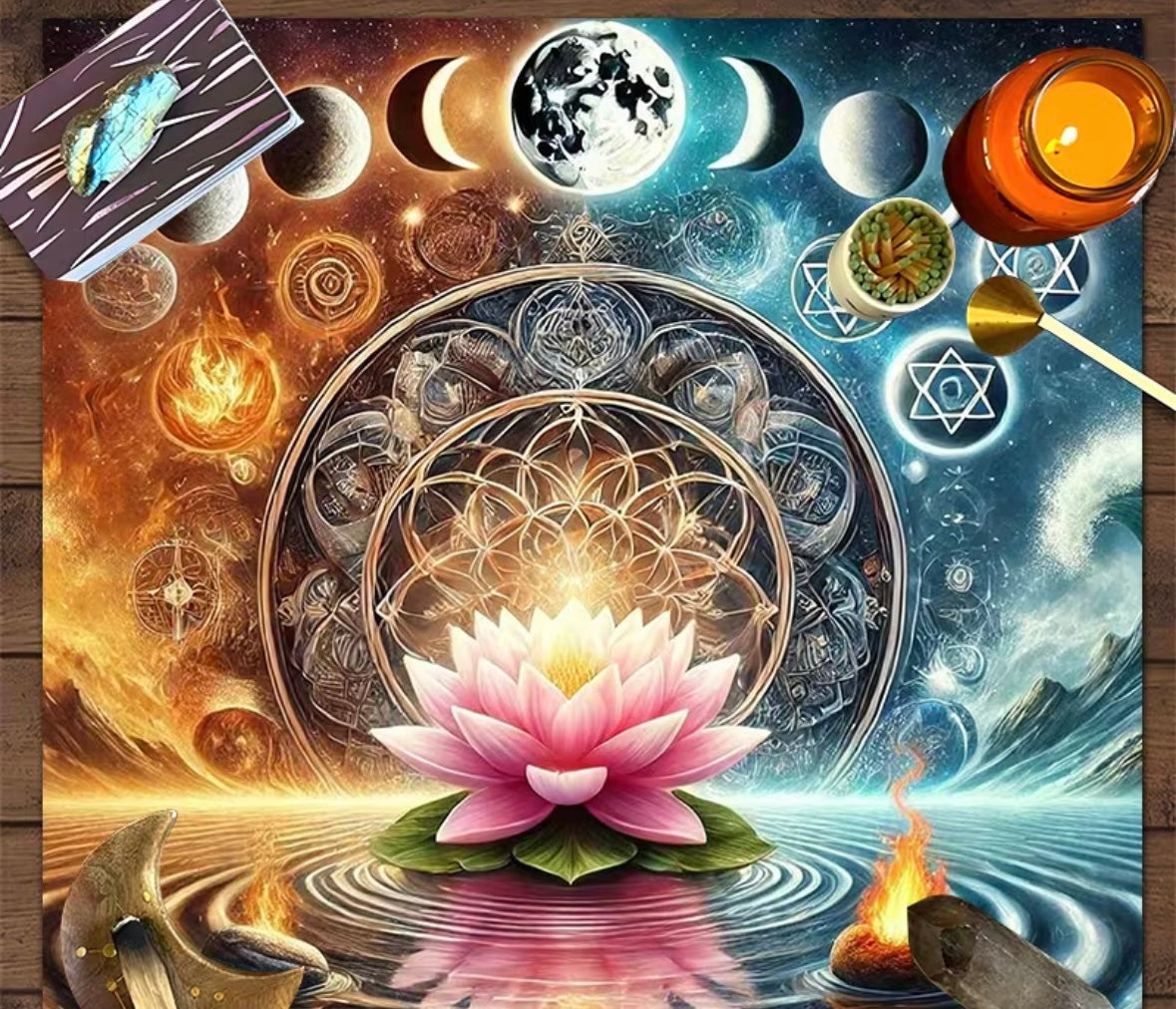 MANTEL FLOR LOTO 🪷 75X75