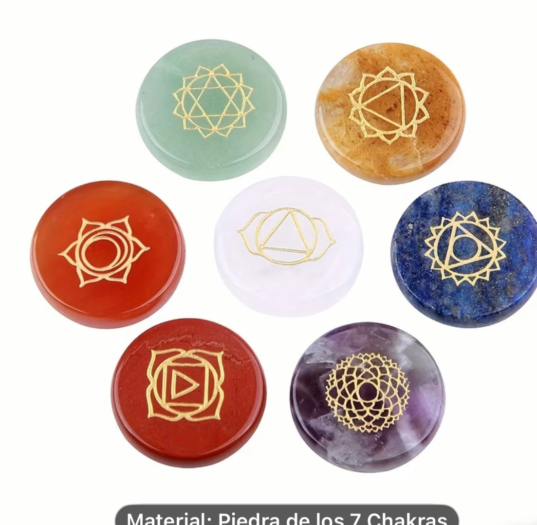 Conjunto 7 Piedras de los 7 Chakras.