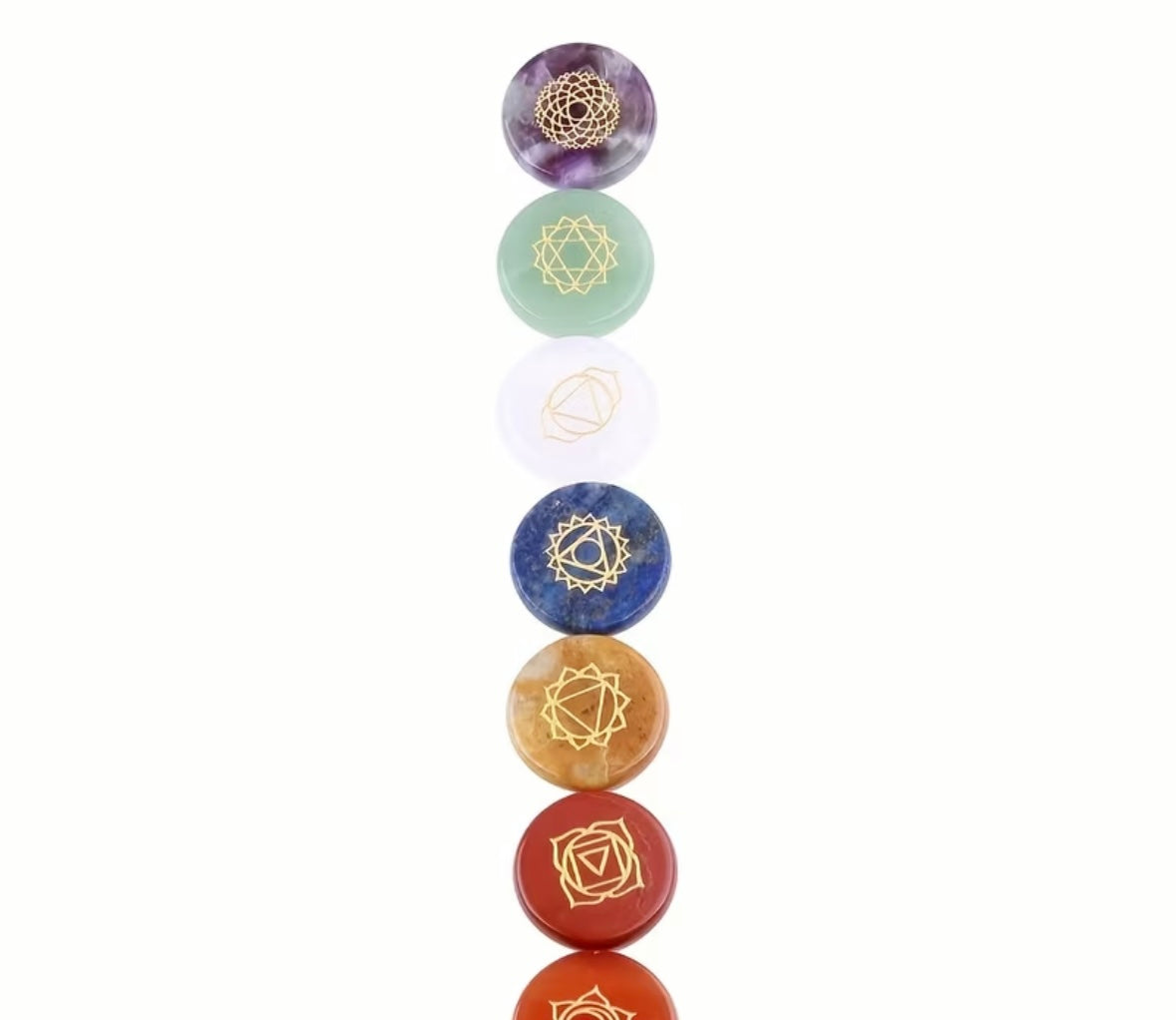 Conjunto 7 Piedras de los 7 Chakras.