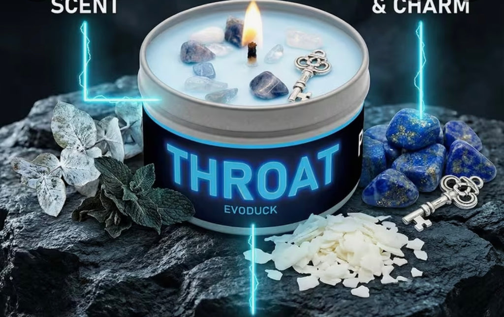 VELA RITUALIZADA CHAKRA DE LA GARGANTA 🩵