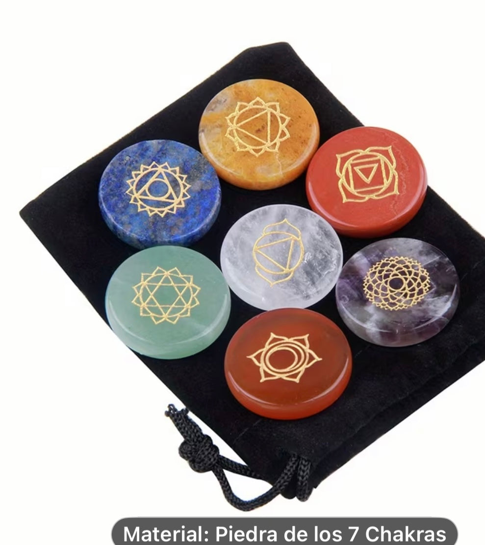 Conjunto 7 Piedras de los 7 Chakras.